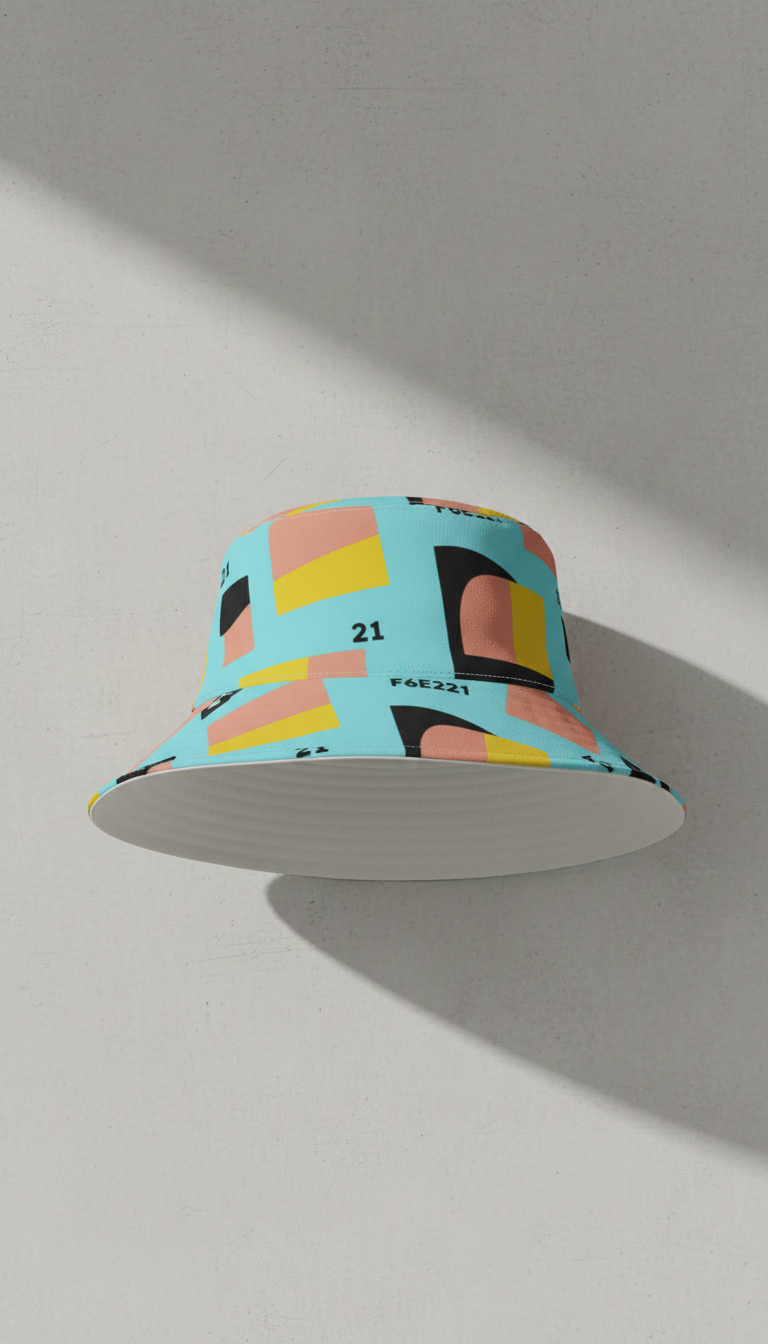 Bold Color Block Bucket Hat