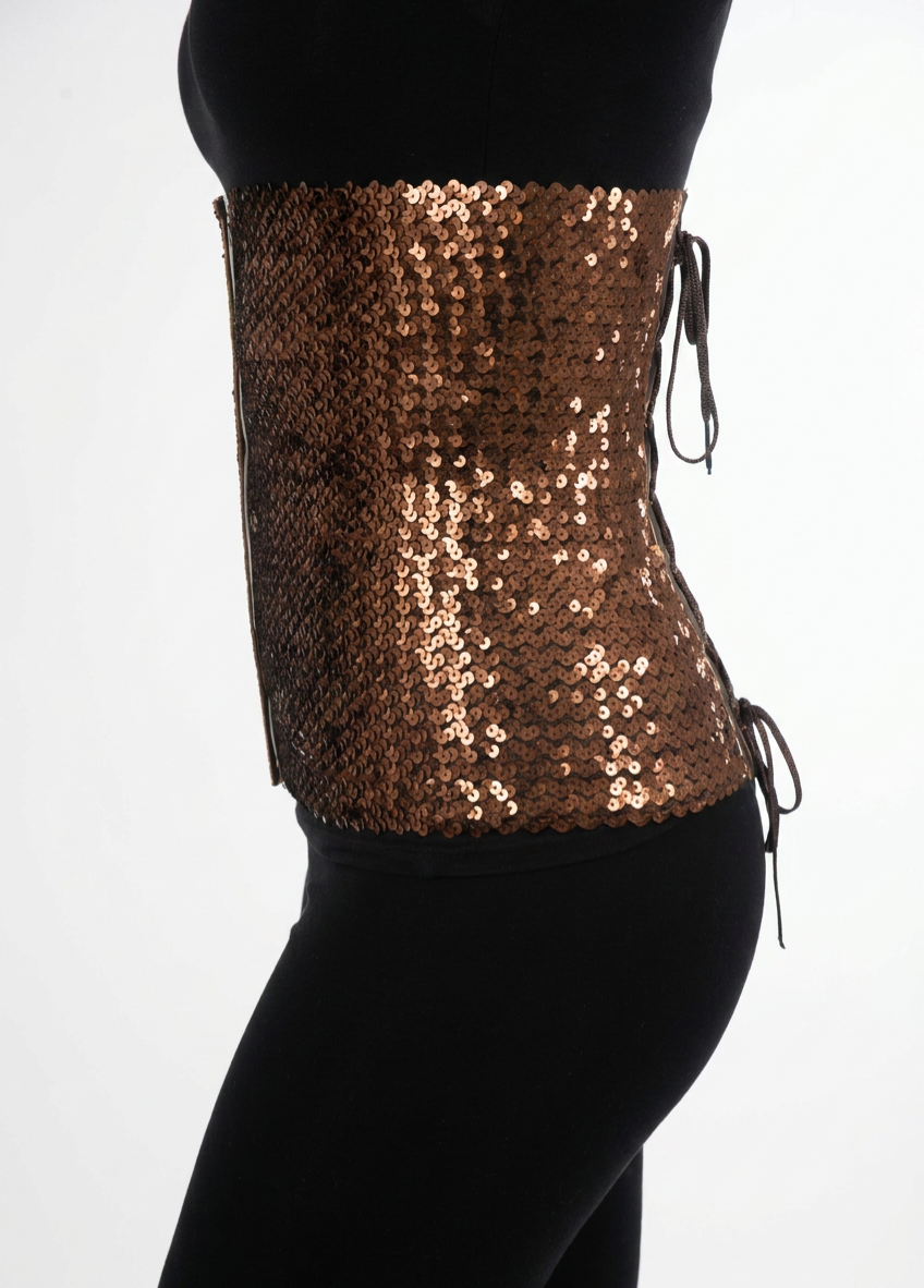 Corset sequin belt
