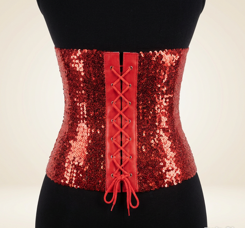 Corset sequin belt