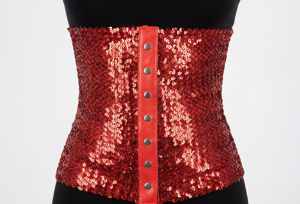 Corset sequin belt