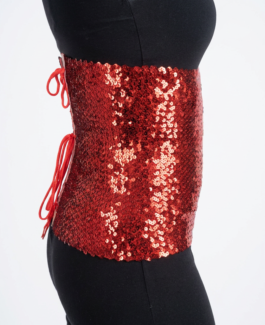 Corset sequin belt