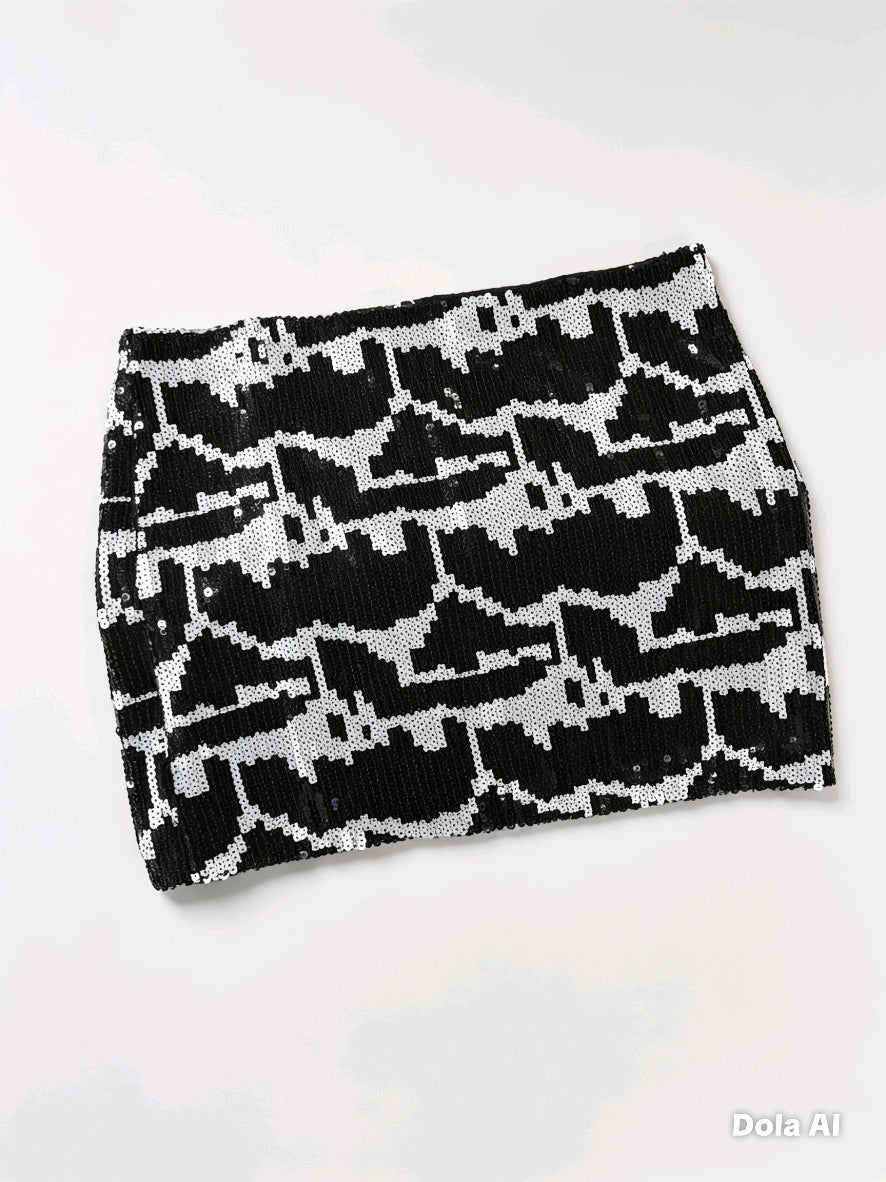 Sequinned Mini skirt