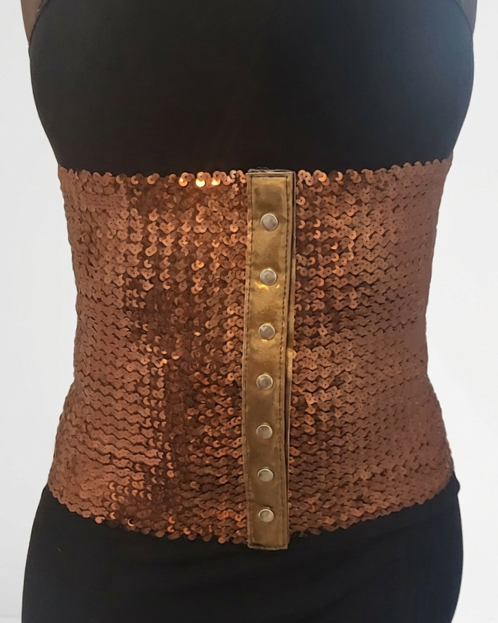 Corset sequin belt