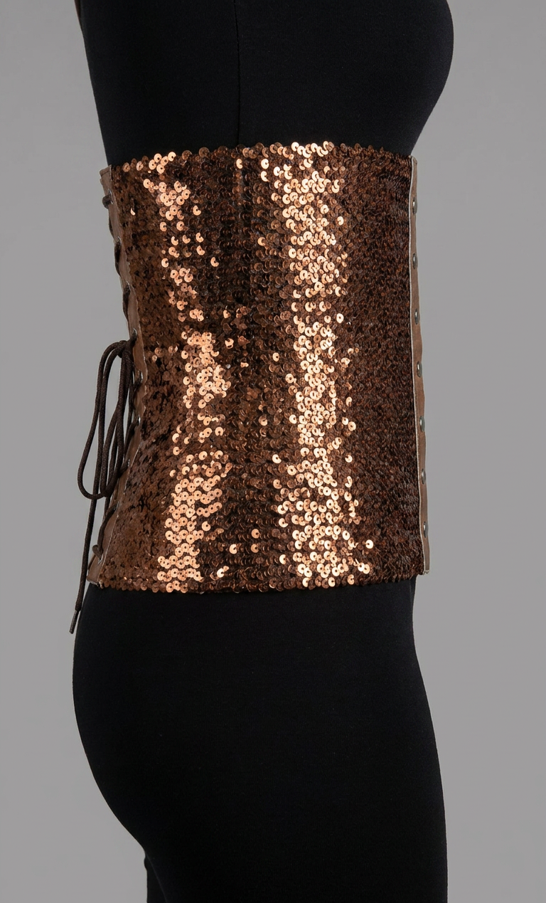 Corset sequin belt