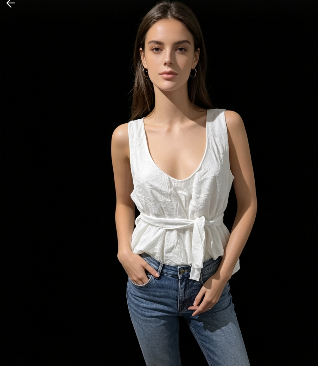 White vest top