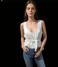 White vest top