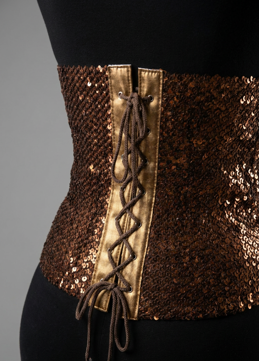 Corset sequin belt